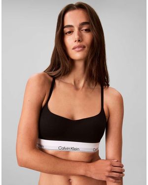 Calvin Klein Icon Cotton Modal Lightly Lined Bralette - Black
