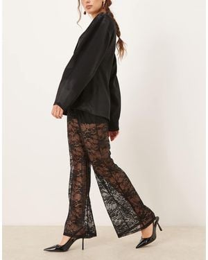 Gina Tricot Lace Trousers - Black