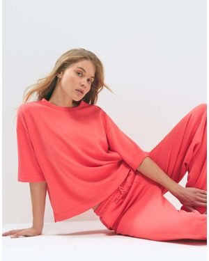 River Island Premium Short Sleeve Boxy T-Shirt - Pink
