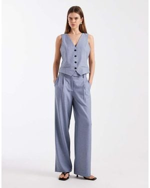 ONLY Wide Leg Tailored Trousers Co-ord - Blue