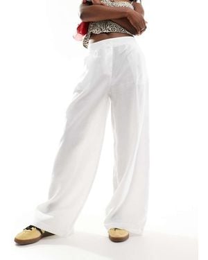 Pimkie Pantaloni Bianchi A Fondo Ampio - Bianco