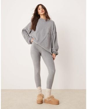 ASOS Lounge Mix & Match Fleece legging - Gray