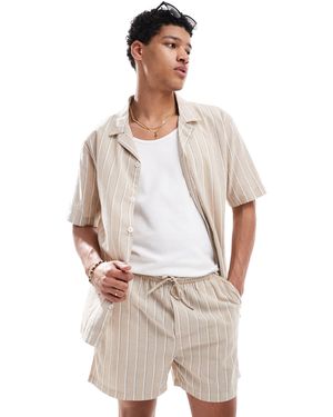 Goldsboro – gestreifte freizeit-shorts - Weiß