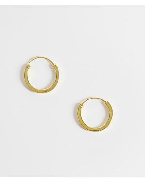Kingsley Ryan 12mm Square Cut Hoops - Metallic