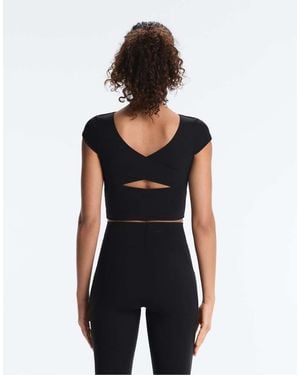 Oysho Seamed Compressive Tank Top - Black