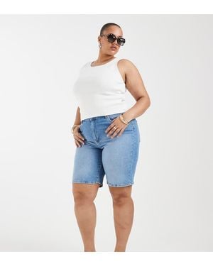 ONLY High Waist Bermuda Shorts - Blue