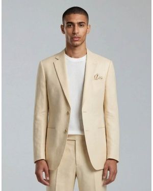 Harry Brown Giacomo Slim Fit Single Breasted Suit Jacket - Natural