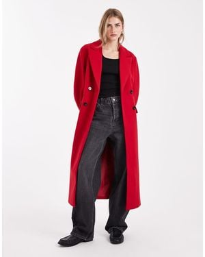 ASOS Formal Sculpted Longline Coat - Red