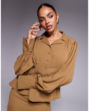 DASKA Blouse Co-ord - Natural