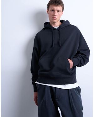TOPMAN Heavyweight Oversized Fit Hoodie - Blue