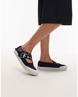 Vans Mary Janes With Buckle Detail Straps - Black