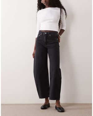 ARKET Jeans Bombati Slavato - Nero
