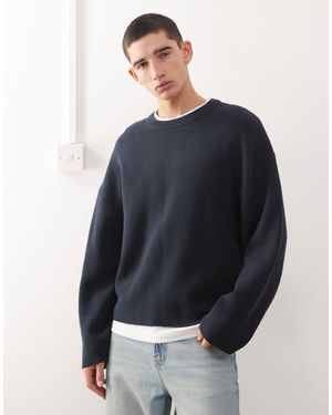 Weekday Boxy Oversized Sweater - Blue