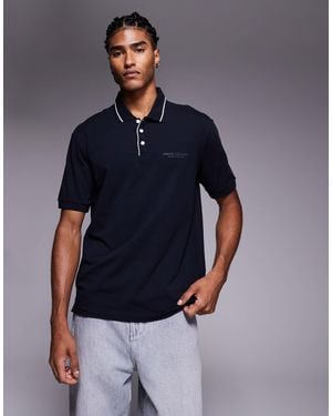 ARMANI EXCHANGE Polo à manches courtes - Bleu