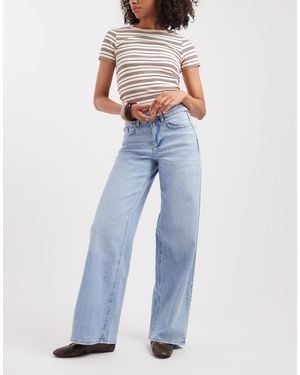 Vero Moda Sandie Mid-rise Wide Leg Stretch Jeans - Blue