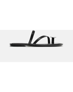 Pull&Bear – flache sandalen - Weiß