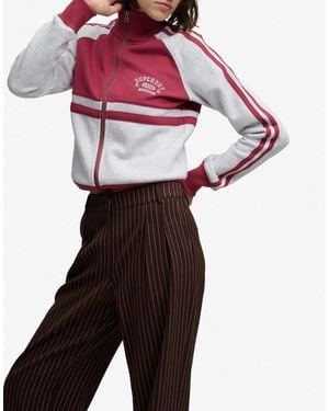 Superdry Hose mit mittlerer leibhöhe und em nadelstreifen - Lila