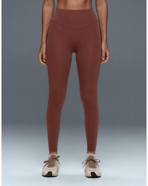 Oysho Comfortlux High-Waisted Ankle-Length Leggings - Red