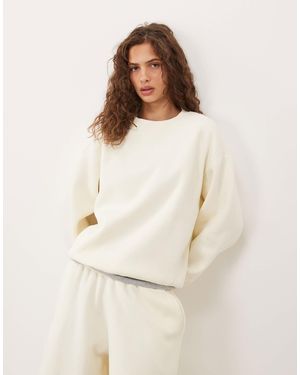 ASOS Crew Neck Sweatshirt Co-ord - Natural