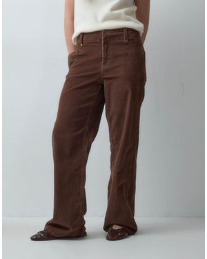 Vero Moda Ribbroek Met Wijde Pijpen - Bruin