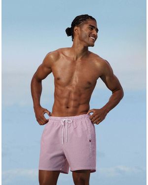 Tommy Hilfiger Side Logo Drawstring Swim Shorts - Pink