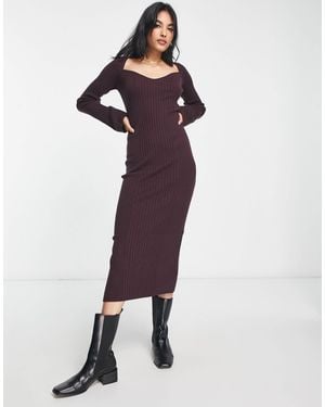 River Island Sweetheart Neck Bodycon Dress - Purple