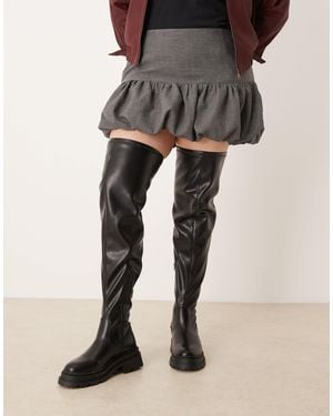 ASOS Curve - kendra - cuissardes chunky - Noir