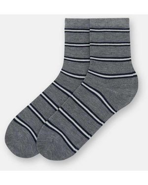 Pull&Bear Calzini Grigi A Righe - Grigio