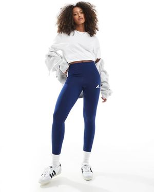adidas Originals Adidas Essentials 3-Stripes Cotton Leggings - Blue