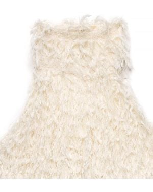 NA-KD Fringe Halter Dress - Natural