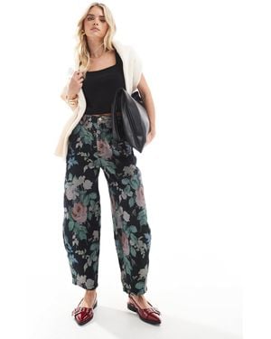 ASOS Petite Barrel Leg Pants - Multicolor