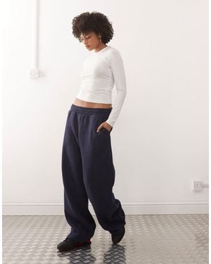 Weekday Heavyweight Jersey Wide Leg sweatpants - White