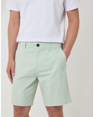 Threadbare Cotton Regular Fit Stretch Chino Shorts - White