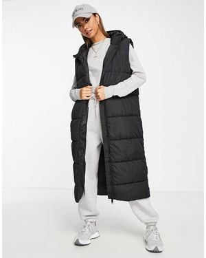 Brave Soul Denmark Maxi Padded Gilet - White