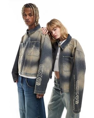 Collusion Unisex – übergroße carpenter-jeansjacke - Blau