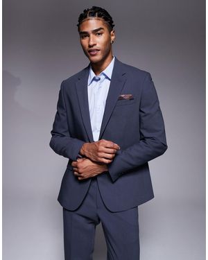 River Island Skinny Fit Suit Jacket - Blue