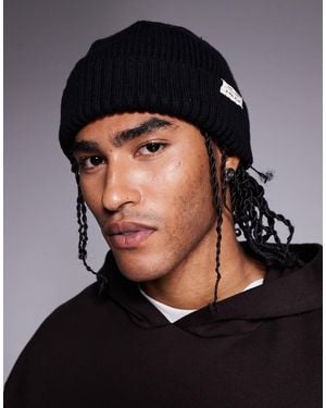 River Island – core docker – strickmütze - Schwarz