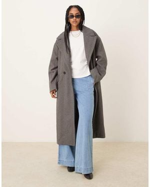 Glamorous Chevron Coat - Natural