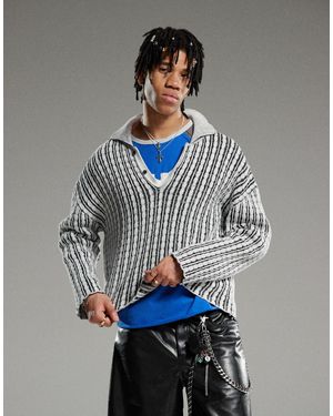Weekday – rene – weiter strickpullover - Grau