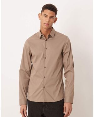 Mango Cotton Mix Shirt - Natural