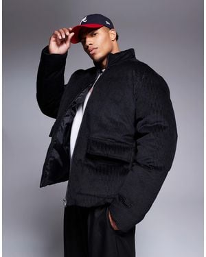 ASOS Corduroy Puffer Jacket - Black