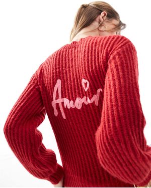 The Frolic Exclusivité - - gilet avec boutons en forme - Rouge