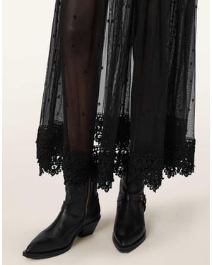 AllSaints – trixie – rock aus spitze - Schwarz
