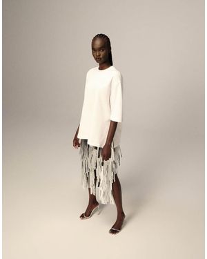 ARRANGE Seam Detail Heavy Weight Oversized Tshirt - Natural