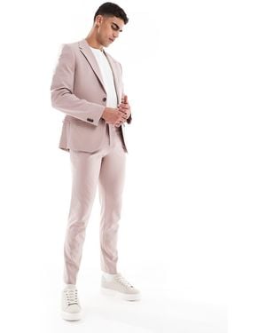 ASOS Four Way Stretch Skinny Suit Trousers - Pink