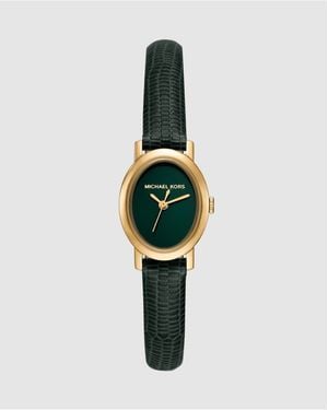 Michael Kors Maude Three-Hand Leather Watch - Green