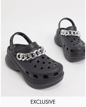 Crocs™ Classic Bae Chain Flatform Clogs - Black