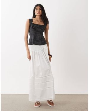 WeWoreWhat Smocked Maxi Skirt - White
