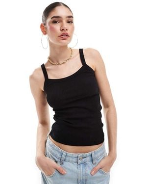 SELECTED Jersey Cami Top - Black