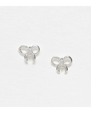 Kingsley Ryan Gemset Bow Stud Earrings - Metallic